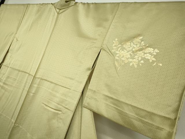 平和屋着物▽訪問着 単衣 雪輪花文 暈し染め 金彩 正絹 逸品 DAAT9949az