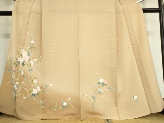 平和屋着物▽訪問着　単衣　友禅　枝花文　暈し染め　正絹　逸品　DAAT9950az