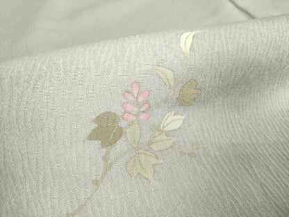 平和屋着物▽上質な小紋 単衣 草花文 蛍暈し 金彩 正絹 逸品 DAAT9951az