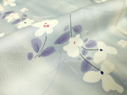 平和屋着物▽上質な小紋 単衣 舞花文 手描き 暈し染め 正絹 逸品 DAAT9952az
