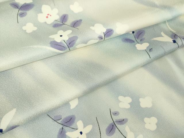 平和屋着物▽上質な小紋 単衣 舞花文 手描き 暈し染め 正絹 逸品 DAAT9952az