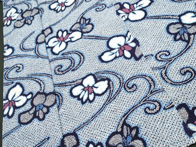 平和屋着物∴夏物 浴衣 花唐草文 綿 逸品 DAAU0500cd