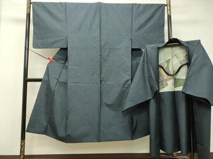 平和屋着物●男性 本場大島紬 アンサンブル 120亀甲 総詰め 正絹 逸品 DAAU0527tw