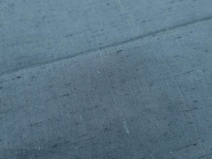 平和屋着物●男性 紬 アンサンブル 青藍色 正絹 逸品 DAAU0543tw