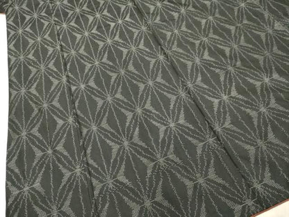 平和屋着物●本場大島紬 麻の葉文様 正絹 逸品 DAAU0546tw