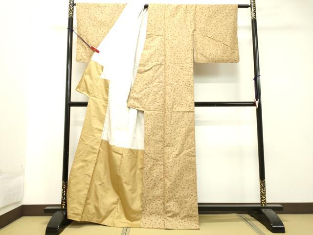 平和屋着物●上質な紬　唐草文　正絹　逸品　DAAU0556tw