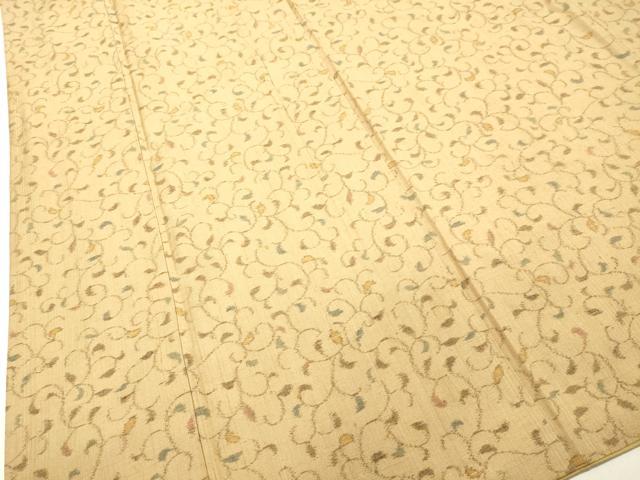 平和屋着物●上質な紬　唐草文　正絹　逸品　DAAU0556tw