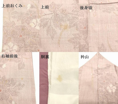 平和屋着物●本場結城紬　重要無形文化財　100亀甲　草花文　証紙付き　正絹　逸品　DAAU0584tw