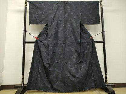 平和屋着物●上質な紬　草葉文　正絹　逸品　未使用　DAAU0604tw