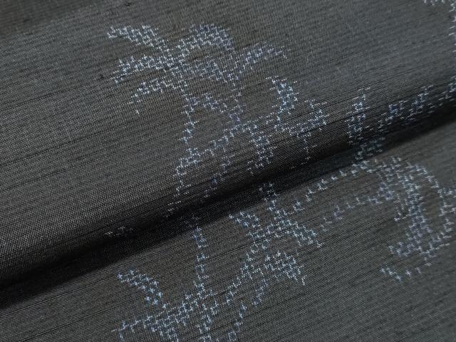 平和屋着物●上質な紬　草葉文　正絹　逸品　未使用　DAAU0604tw