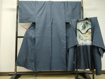 平和屋着物●男性　本場大島紬　アンサンブル　100亀甲　総詰め　鈴乃屋扱い　正絹　逸品　DAAU0606tw