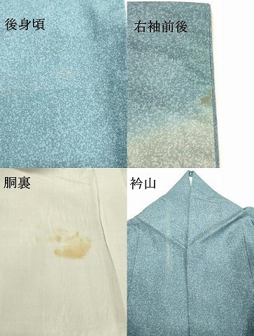 平和屋着物●本場染大島紬　訪問着　刺繍　色紙重ね人物風景文　金銀糸　正絹　逸品　DAAU0622tw