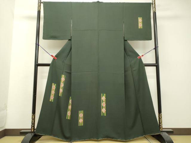 平和屋着物●訪問着 短冊菱文 正絹 逸品 未使用 DAAU0630tw