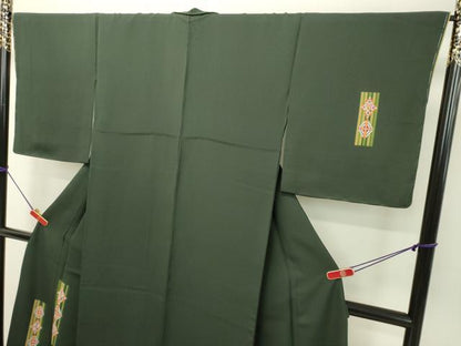 平和屋着物●訪問着 短冊菱文 正絹 逸品 未使用 DAAU0630tw