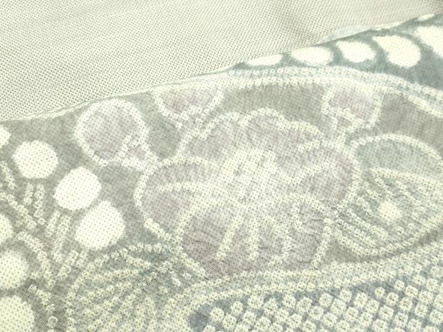 平和屋着物●本場大島紬　訪問着　絞り　9マルキ　草花文　正絹　逸品　未使用　DAAU0650tw