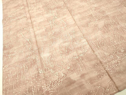 平和屋着物●本場染大島紬 草葉文 正絹 逸品 DAAU0701tw