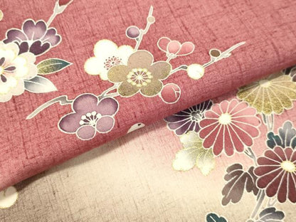 平和屋着物●訪問着 作家物 紬地 草花文 暈し染め 金彩 正絹 逸品 DAAU0706tw