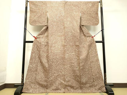 平和屋着物●上質な紬 霞文 正絹 逸品 DAAU0707tw