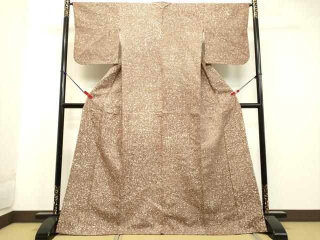 平和屋着物●上質な紬 霞文 正絹 逸品 DAAU0707tw