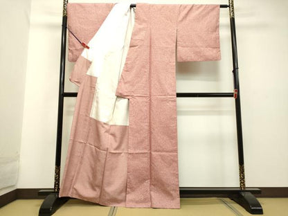 平和屋着物●上質な紬　霞文　正絹　逸品　DAAU0708tw