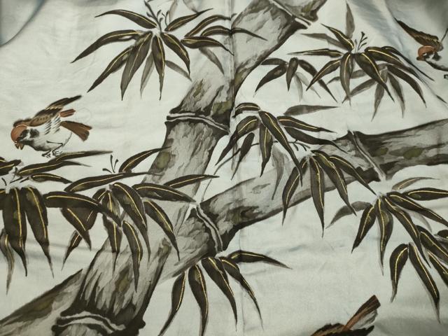平和屋着物●男性 髭紬 アンサンブル 千歳茶色 正絹 逸品 DAAU0709tw