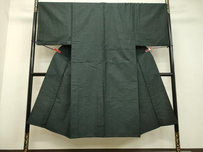 平和屋着物●男性　紬　アンサンブル　単衣　霞文　正絹　逸品　DAAU0713tw