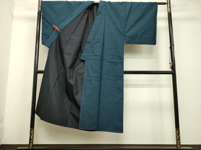 平和屋着物●男性　紬　アンサンブル　褐返色　正絹　逸品　未使用　DAAU0715tw