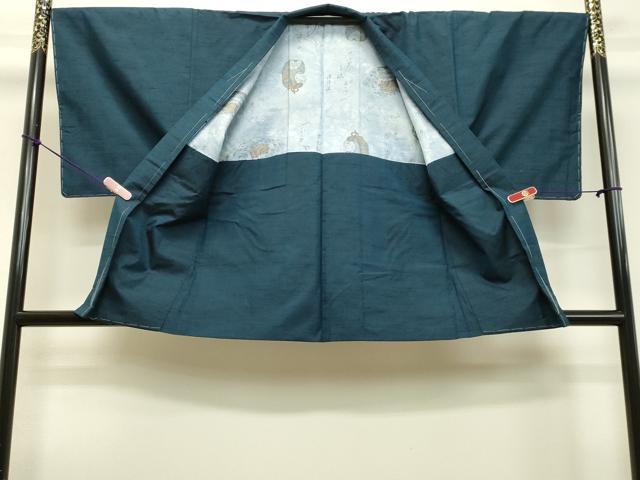 平和屋着物●男性　紬　アンサンブル　褐返色　正絹　逸品　未使用　DAAU0715tw