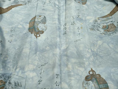 平和屋着物●男性　紬　アンサンブル　褐返色　正絹　逸品　未使用　DAAU0715tw