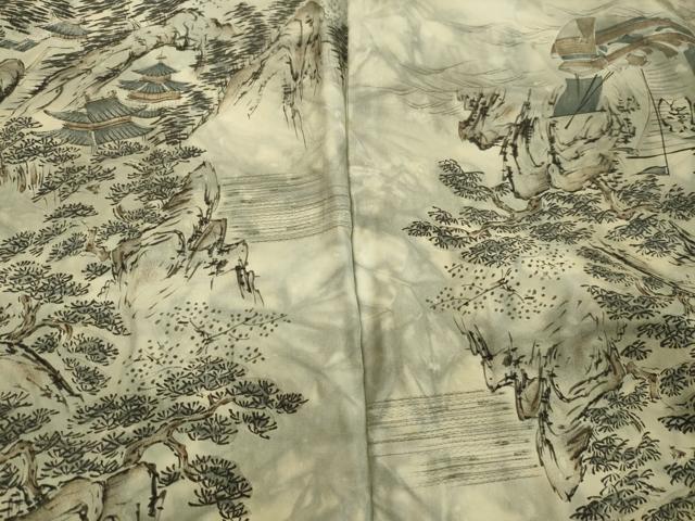 平和屋着物●男性　本場大島紬　アンサンブル　100亀甲　総詰め　正絹　逸品　DAAU0718tw