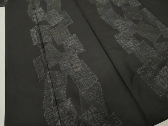 平和屋着物●本場大島紬　色紙重ね吉祥草花文　正絹　逸品　DAAU0734tw