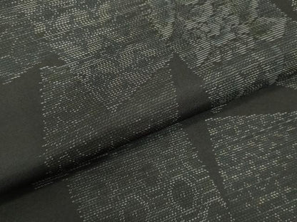 平和屋着物●本場大島紬　色紙重ね吉祥草花文　正絹　逸品　DAAU0734tw
