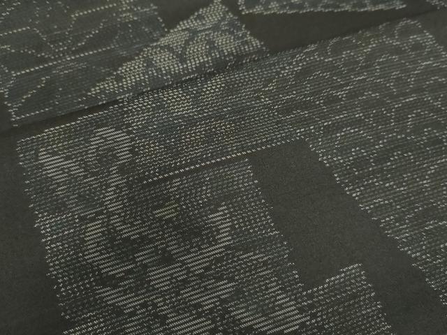 平和屋着物●本場大島紬　色紙重ね吉祥草花文　正絹　逸品　DAAU0734tw