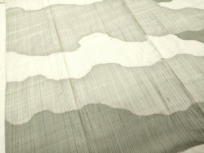 平和屋着物●訪問着 紬地 抽象文様 正絹 逸品 DAAU0735tw