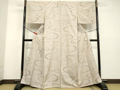 平和屋着物●上質な紬 抽象文様 正絹 逸品 DAAU0750tw