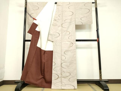 平和屋着物●上質な紬 抽象文様 正絹 逸品 DAAU0750tw