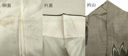 平和屋着物●本場大島紬　7マルキ　草花文　正絹　逸品　DAAU0757tw