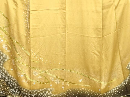 平和屋着物●訪問着 流水吉祥花文 暈し染め 金銀彩 正絹 逸品 DAAU0762tw