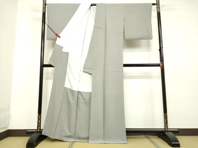 平和屋着物●上質な色無地 薄鈍色 正絹 逸品 DAAU0777tw