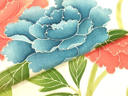 平和屋着物●上質な小紋　花唐草文　正絹　逸品　DAAU0804tw