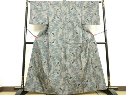 平和屋着物●本場大島紬 7マルキ 蔦の葉文 正絹 逸品 DAAU0809tw