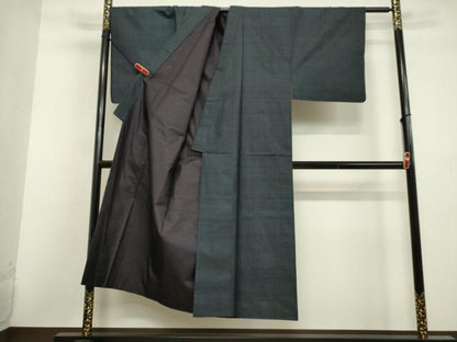 平和屋着物●男性 本場大島紬 アンサンブル 80亀甲 総詰め 正絹 逸品 DAAU0810tw