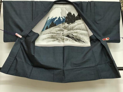 平和屋着物●男性 本場大島紬 アンサンブル 80亀甲 総詰め 正絹 逸品 DAAU0810tw