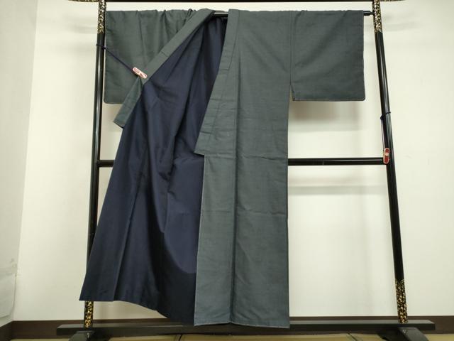 平和屋着物●男性　紬　アンサンブル　100亀甲　総詰め　キングサイズ　正絹　逸品　DAAU0816tw