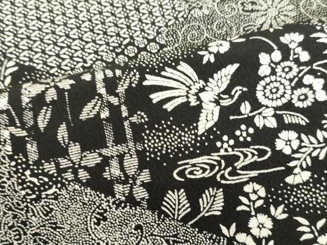 平和屋着物●伝統工芸師 服部光擴 訪問着 寄せ小紋柄 正絹 逸品 DAAU0817tw