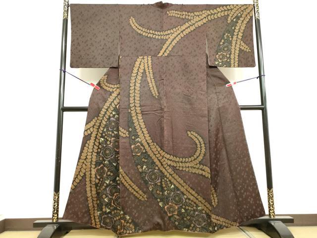 平和屋着物●訪問着 絞り 草花文 健勝苑扱い 正絹 逸品 DAAU0825tw