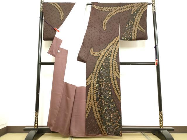 平和屋着物●訪問着 絞り 草花文 健勝苑扱い 正絹 逸品 DAAU0825tw