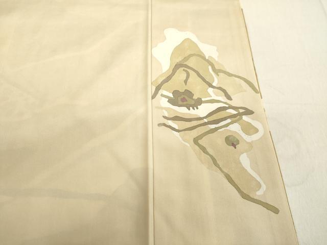 平和屋着物●訪問着 紬地 ろうけつ染め 抽象文様 正絹 逸品 DAAU0832tw
