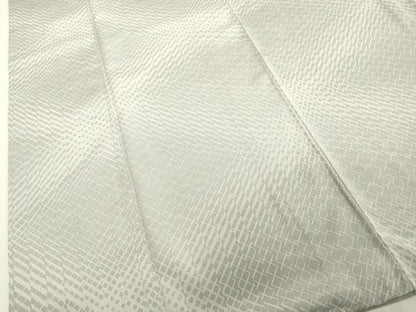 平和屋着物●上質なお召 幾何学文様 正絹 逸品 DAAU0848tw