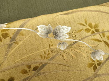 平和屋着物●訪問着　駒刺繍　葡萄蔦の葉文　暈し染め　金彩　ゆう苑扱い　正絹　逸品　DAAU0867tw